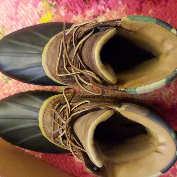 Sorel Cheyenne II Waterproof sz 9.5 men's boots brown w/ army fatigue trim - Picture 3 of 6